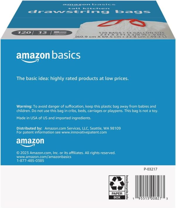 AMAZON Big Spring Deal -19% ON  Amazon Basics Trash Bags - Image 3