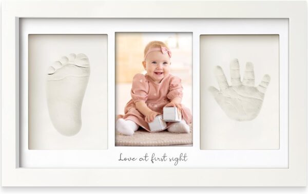 AMAZON Big Spring Deal -21% ON Baby Hand and Footprint Kit - Clay Handprint Keepsake Frame