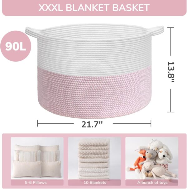 AMAZON Big Spring Deal -21% ON INDRESSME XXXLarge Storage Basket with Handle - Image 2