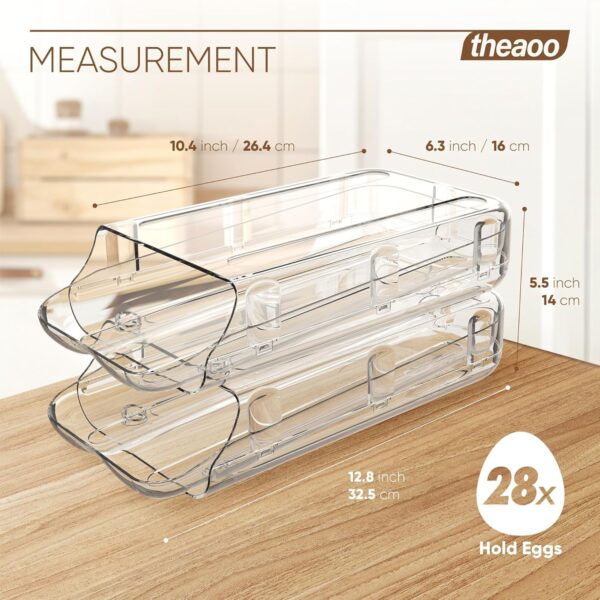 AMAZON Big Spring Deal -22% ON  theaoo Egg Holder for Fridge - Image 3