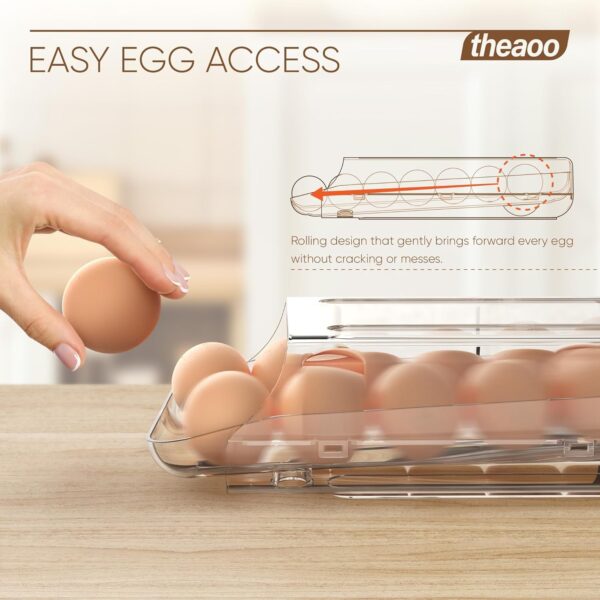 AMAZON Big Spring Deal -22% ON  theaoo Egg Holder for Fridge - Image 4