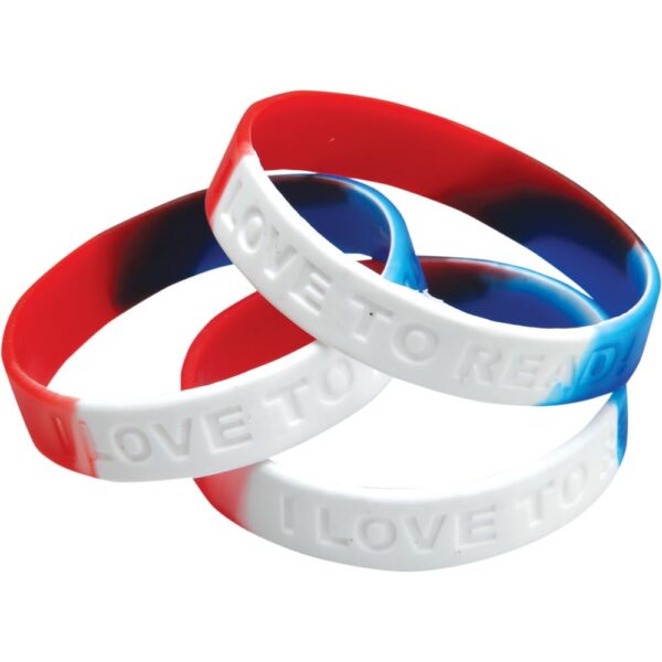 AMAZON Limited time deal -20% ON Really Good Stuff I Love to Read! Silicone Bracelet - 24 Bracelets