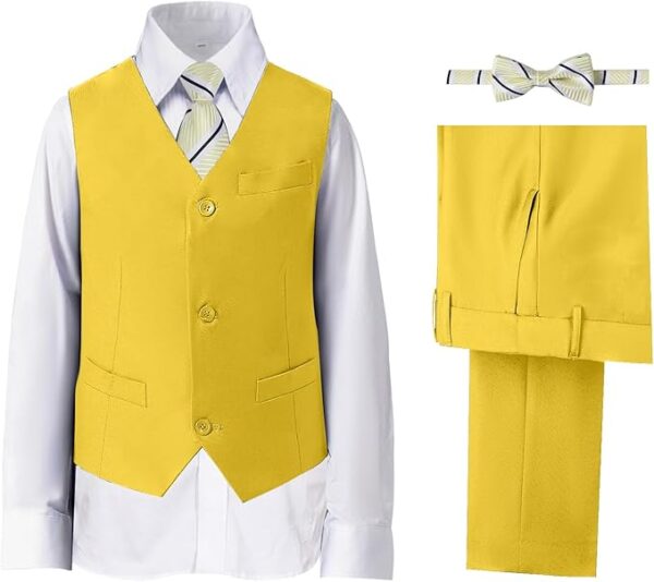 AMAZON Limited time deal -10% ON Boys' Suits Formal Slim Fit Tuxedo Boys Vest and Pants Set for Teens