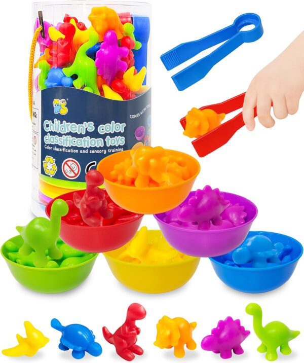 AMAZON Limited time deal -36% ON Yetonamr Counting Dinosaurs Montessori Toys for 3 4 5 Years Old Boys Girls