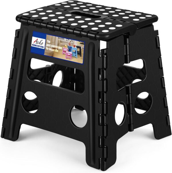 AMAZON Limited time deal -30% ON ACKO Folding Step Stool 13 inch Heavy Duty Plastic Foldable Step Stool for Kids and Adults