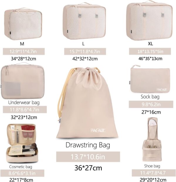 AMAZON Limited time deal -42% ON  BAGAIL 8 Set Packing Cubes - Image 2
