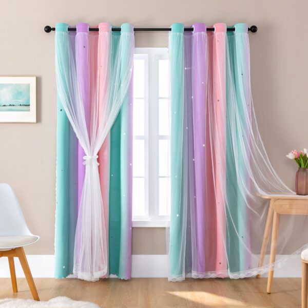 AMAZON Limited time deal -10% ON  XiDi Curtains for Girls Bedroom