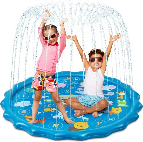AMAZON Limited time deal -38% ON SplashEZ 3-in-1 Splash Pad, Sprinkler for Kids & Baby Pool for Learning