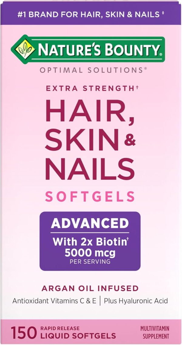 AMAZON DEAL -9% ON Nature's Bounty Advanced Hair, Skin & Nails, Argan-Infused Vitamin Supplement