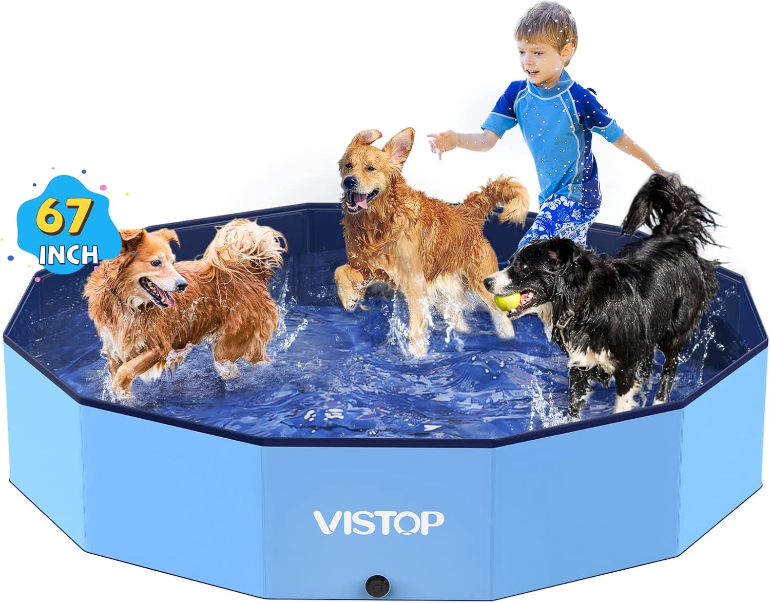 AMAZON Limited time deal -26% ON VISTOP Extra Large Foldable Dog Pool XXL
