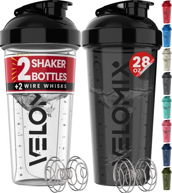 amazon Limited time deal -34% on VELOMIX -2 Pack- 28 oz Protein Shaker Bottles for Protein