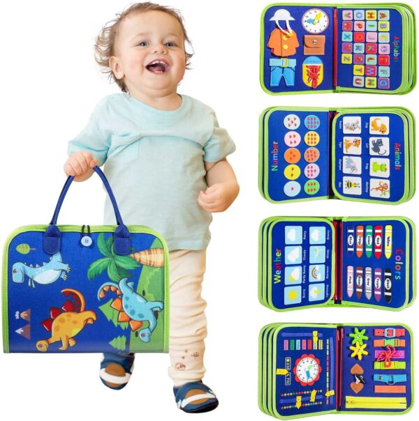 AMAZON Limited time deal -33% ON Winblo Toddler Busy Board - Montessori Toys for 1-3 Year Old Boy