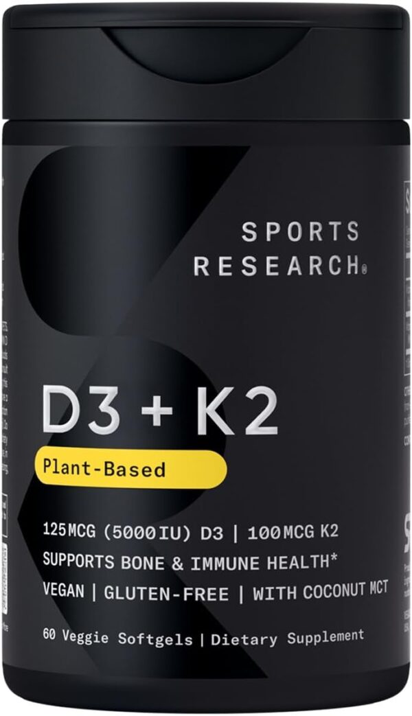 AMAZON Limited time deal -10% ON Sports Research® Vegan D3 5000iu with Vitamin K2 100mg