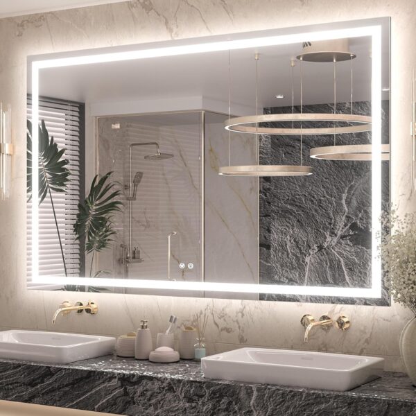 AMAZON Limited time deal -16% ON Keonjinn 60" x 40" Lighted Mirror for Bathroom Wall
