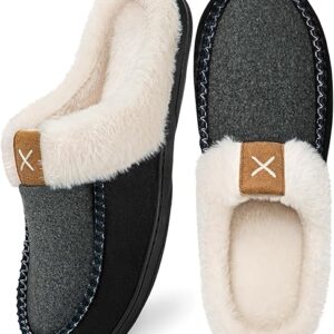 AMAZON Limited time deal -30% ON Homitem Mens Slippers Moccasins Memory Foam Fuzzy Slippers for Men