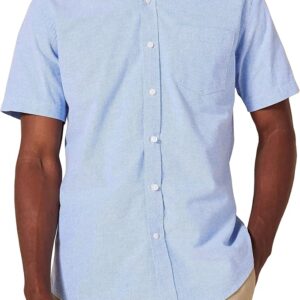 AMAZON Limited time deal -21% ON Amazon Essentials Oxford Shirts for Men - Regular-Fit, Short-Sleeve