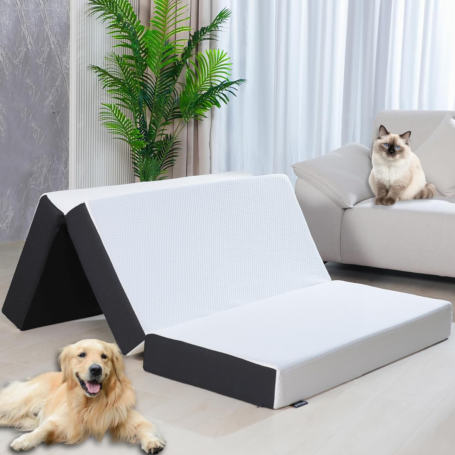 AMAZON Limited time deal -19% ON Roxzo Folding Mattress Queen Size,6 inch